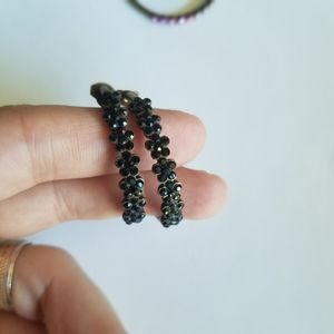 Michal Negrin earrings hoop black